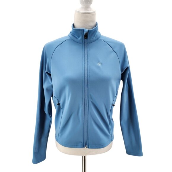Vintage Pearl Izumi Womens Small Jacket Zipper Blue Pockets Fleece Backing Cycle - Picture 10 of 11